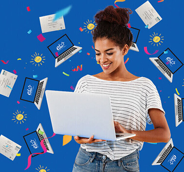 Ragazza con computer portatile